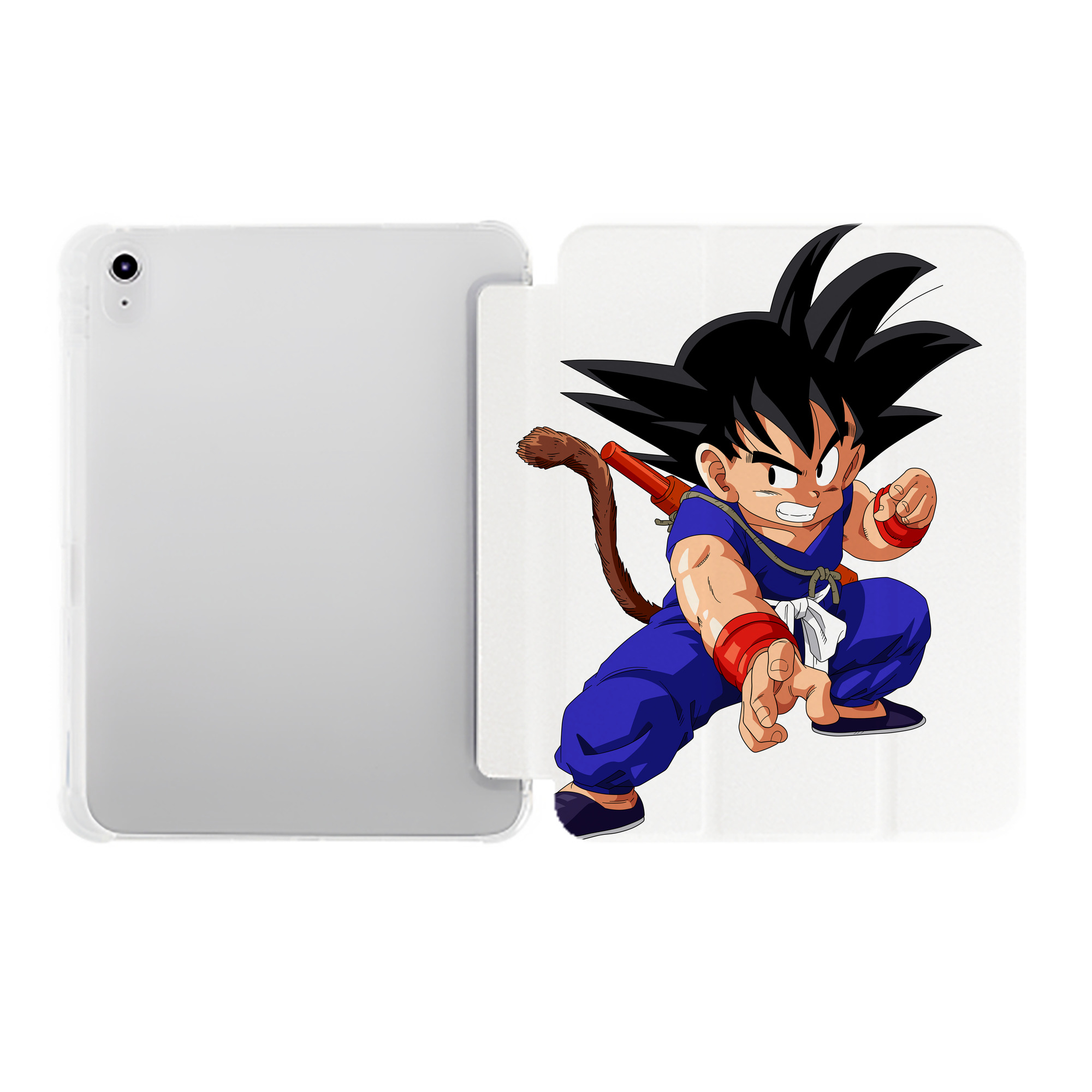 （画像用） ドラゴンボール 孫悟空（そん ごくう）Son Goku カカロット DRAGON BALL Kakarotto IPad ケース ペン収納付き 三つ折りスタンド PUレザー×シリコン 対応機種9.5/10.5/10.9インチ